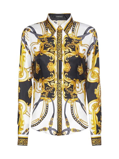 versace shirt womens ebay|designer silk shirts for women.